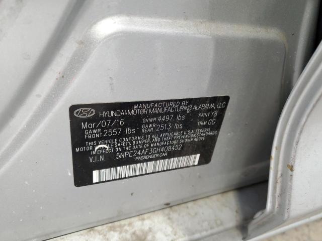 Photo 11 VIN: 5NPE24AF3GH408452 - HYUNDAI SONATA SE 