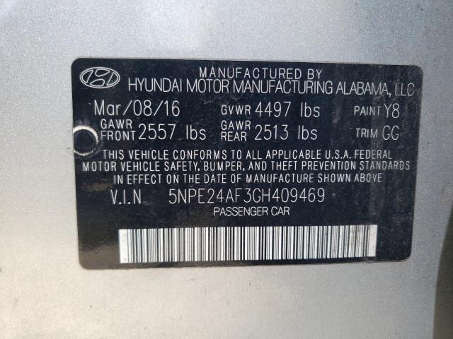 Photo 11 VIN: 5NPE24AF3GH409469 - HYUNDAI SONATA SE 