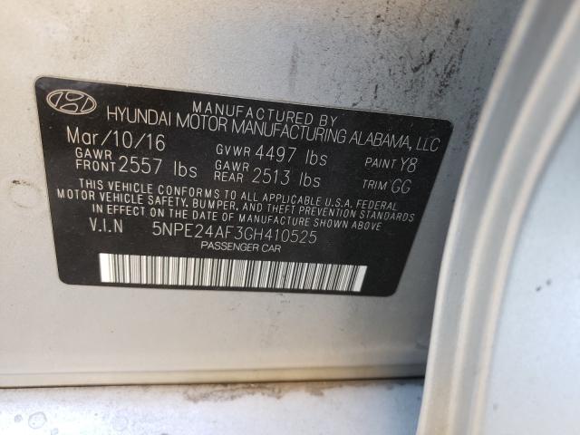 Photo 9 VIN: 5NPE24AF3GH410525 - HYUNDAI SONATA SE 