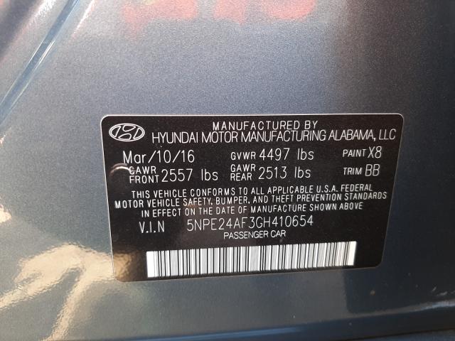 Photo 9 VIN: 5NPE24AF3GH410654 - HYUNDAI SONATA SE 