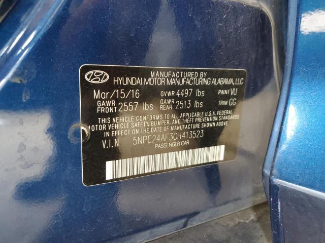 Photo 11 VIN: 5NPE24AF3GH413523 - HYUNDAI SONATA SE 