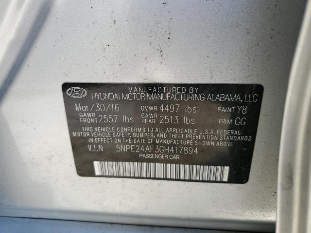 Photo 11 VIN: 5NPE24AF3GH417894 - HYUNDAI SONATA 