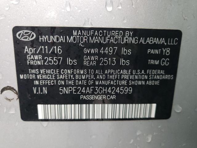 Photo 11 VIN: 5NPE24AF3GH424599 - HYUNDAI SONATA 