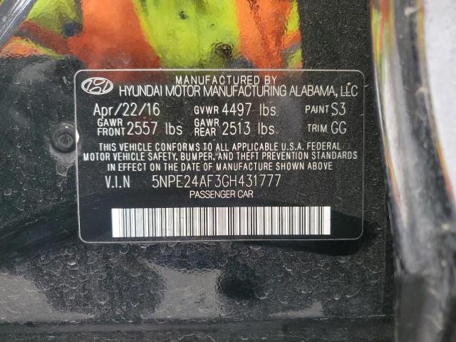 Photo 11 VIN: 5NPE24AF3GH431777 - HYUNDAI SONATA SE 