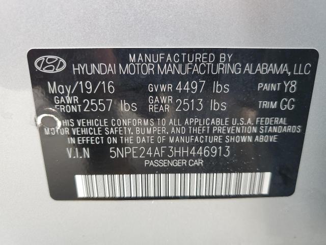 Photo 9 VIN: 5NPE24AF3HH446913 - HYUNDAI SONATA SE 