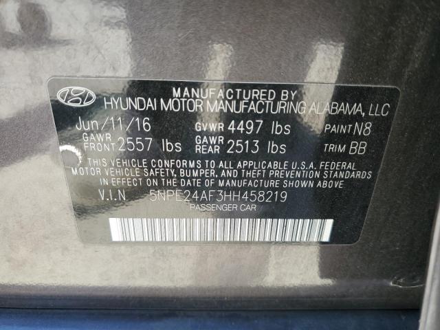 Photo 12 VIN: 5NPE24AF3HH458219 - HYUNDAI SONATA SE 