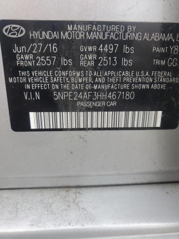 Photo 11 VIN: 5NPE24AF3HH467180 - HYUNDAI SONATA SE 