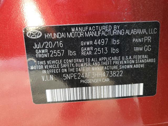 Photo 11 VIN: 5NPE24AF3HH473822 - HYUNDAI SONATA 