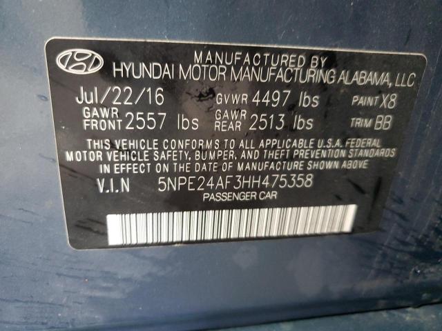 Photo 12 VIN: 5NPE24AF3HH475358 - HYUNDAI SONATA 