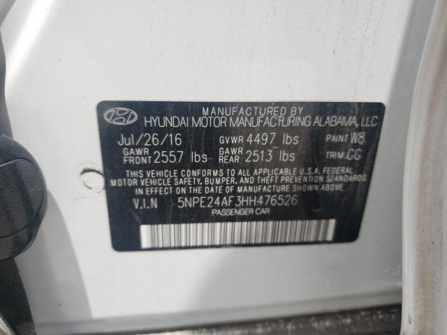 Photo 9 VIN: 5NPE24AF3HH476526 - HYUNDAI SONATA SE 