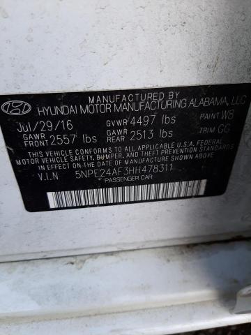 Photo 11 VIN: 5NPE24AF3HH478311 - HYUNDAI SONATA SE 