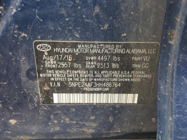 Photo 9 VIN: 5NPE24AF3HH486764 - HYUNDAI SONATA SE 