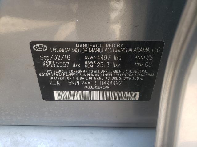 Photo 9 VIN: 5NPE24AF3HH494492 - HYUNDAI SONATA 