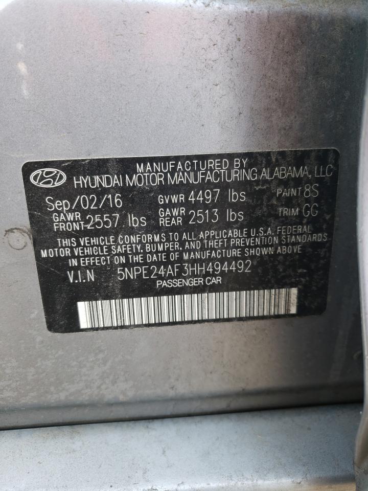 Photo 11 VIN: 5NPE24AF3HH494492 - HYUNDAI SONATA 