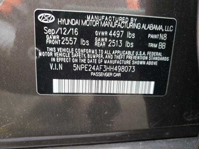 Photo 9 VIN: 5NPE24AF3HH498073 - HYUNDAI SONATA 