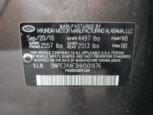 Photo 9 VIN: 5NPE24AF3HH501876 - HYUNDAI SONATA SE 