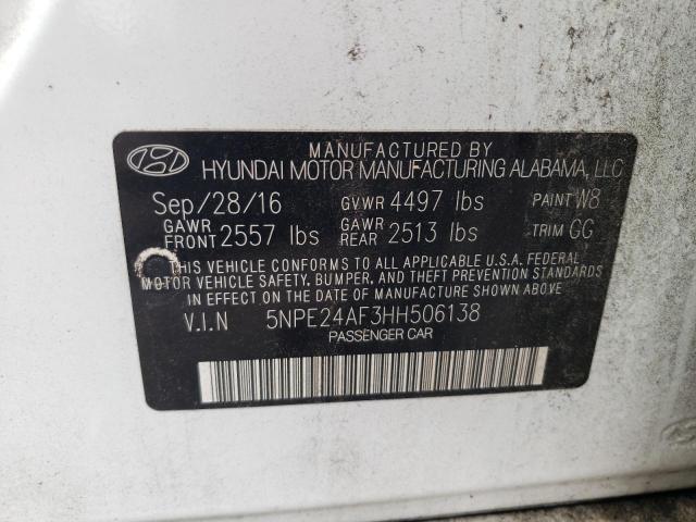 Photo 9 VIN: 5NPE24AF3HH506138 - HYUNDAI SONATA SE 