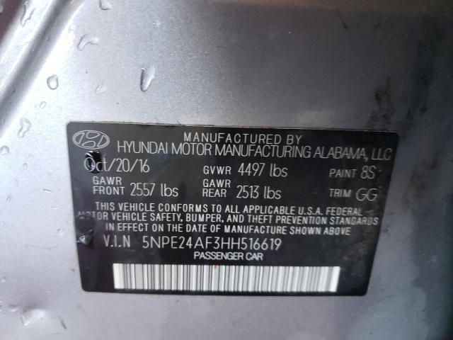 Photo 9 VIN: 5NPE24AF3HH516619 - HYUNDAI SONATA SE 