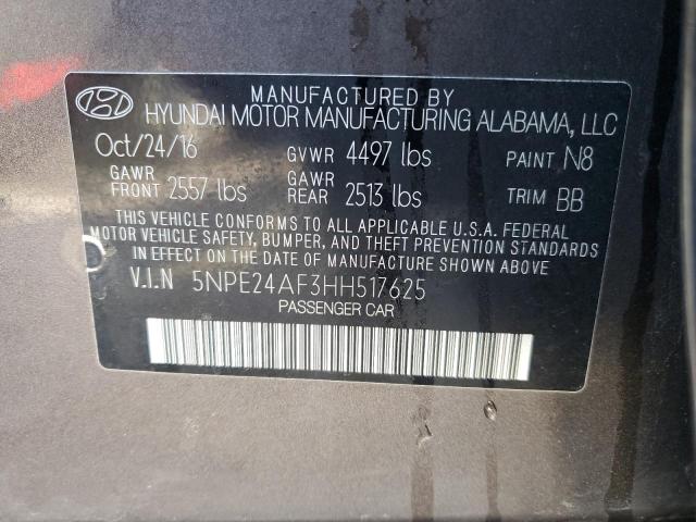 Photo 12 VIN: 5NPE24AF3HH517625 - HYUNDAI SONATA SE 