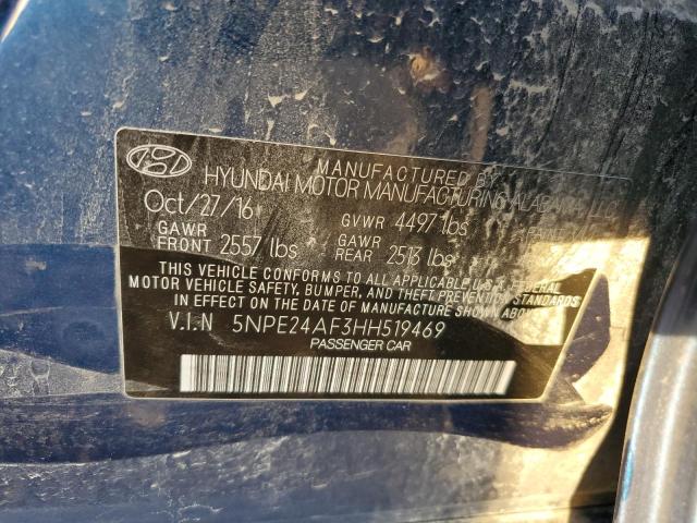 Photo 11 VIN: 5NPE24AF3HH519469 - HYUNDAI SONATA 