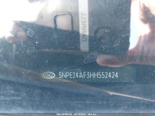 Photo 8 VIN: 5NPE24AF3HH552424 - HYUNDAI SONATA 