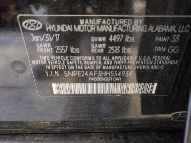 Photo 9 VIN: 5NPE24AF3HH554934 - HYUNDAI SONATA SE 