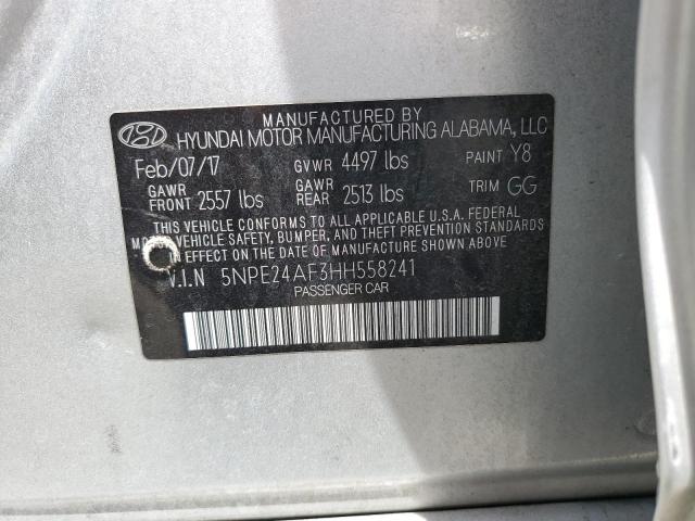 Photo 11 VIN: 5NPE24AF3HH558241 - HYUNDAI SONATA SE 