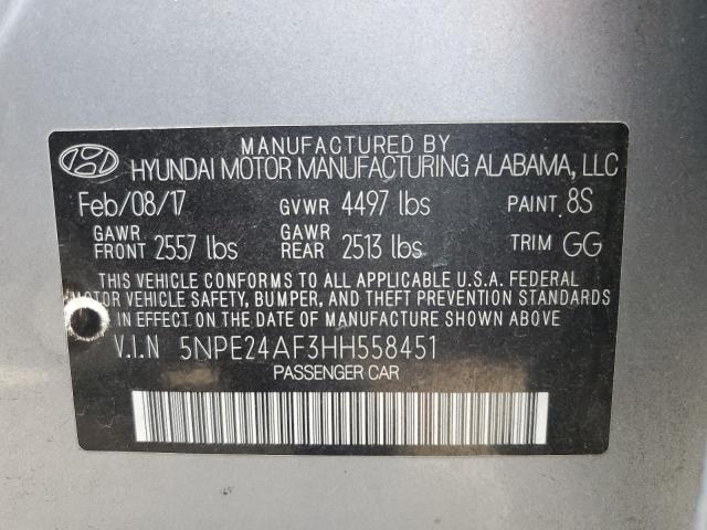 Photo 11 VIN: 5NPE24AF3HH558451 - HYUNDAI SONATA SE 