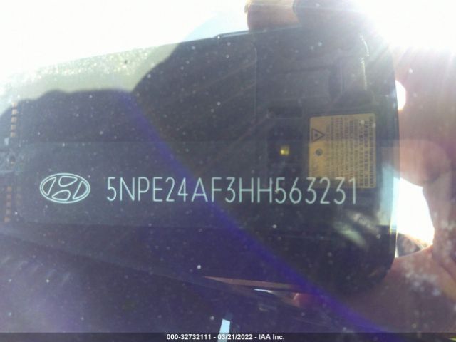 Photo 8 VIN: 5NPE24AF3HH563231 - HYUNDAI SONATA 