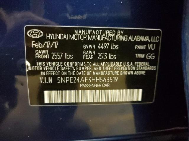 Photo 11 VIN: 5NPE24AF3HH563519 - HYUNDAI SONATA SE 