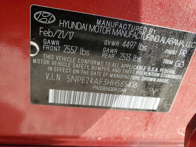 Photo 11 VIN: 5NPE24AF3HH565416 - HYUNDAI SONATA SE 