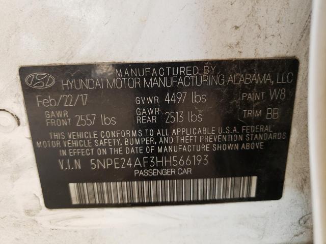 Photo 9 VIN: 5NPE24AF3HH566193 - HYUNDAI SONATA SE 