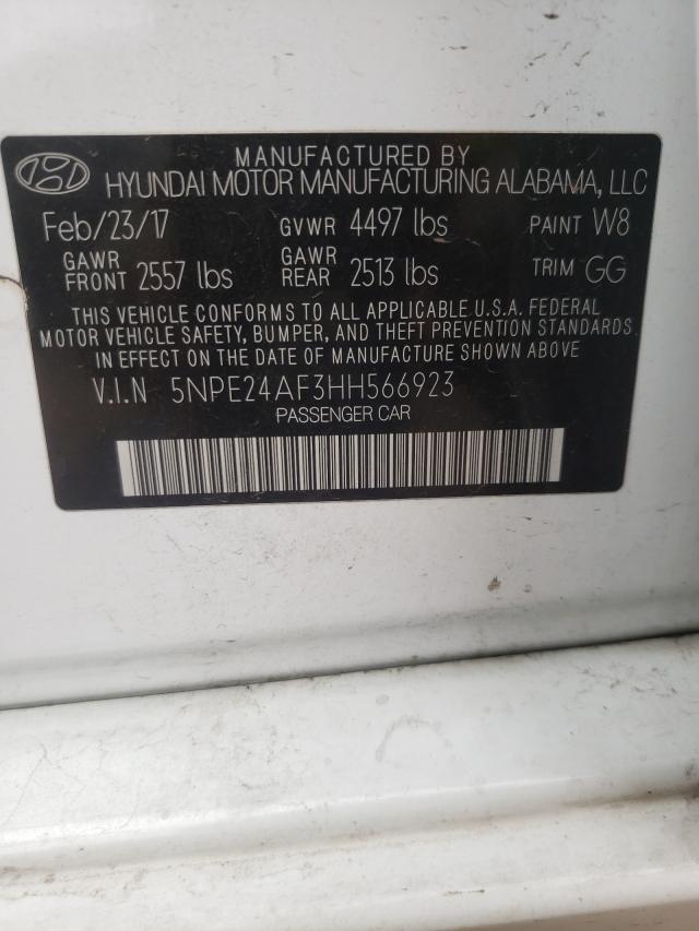 Photo 9 VIN: 5NPE24AF3HH566923 - HYUNDAI SONATA SE 