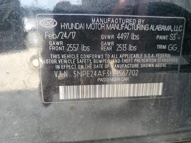 Photo 12 VIN: 5NPE24AF3HH567702 - HYUNDAI SONATA 