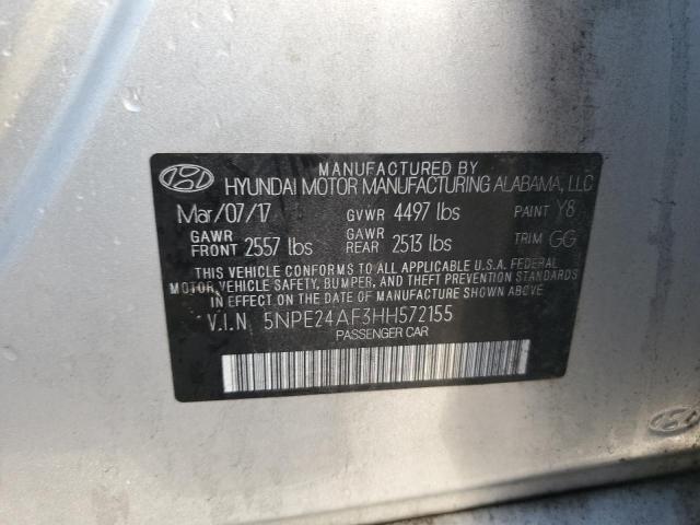 Photo 11 VIN: 5NPE24AF3HH572155 - HYUNDAI SONATA SE 