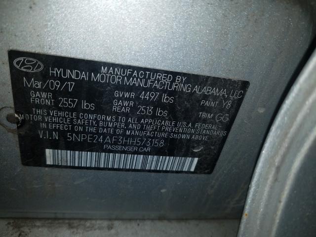 Photo 9 VIN: 5NPE24AF3HH573158 - HYUNDAI SONATA SE 