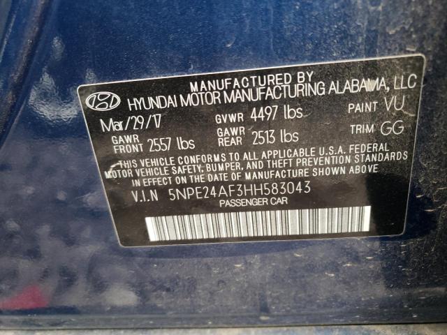 Photo 9 VIN: 5NPE24AF3HH583043 - HYUNDAI SONATA SE 