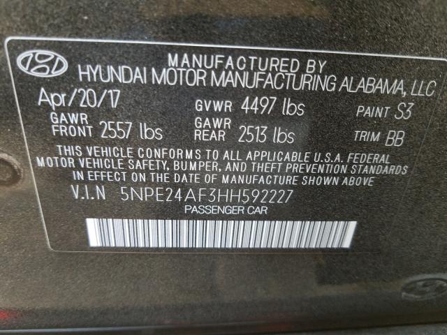 Photo 9 VIN: 5NPE24AF3HH592227 - HYUNDAI SONATA 