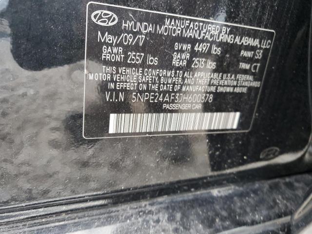 Photo 9 VIN: 5NPE24AF3JH600378 - HYUNDAI SONATA SE 