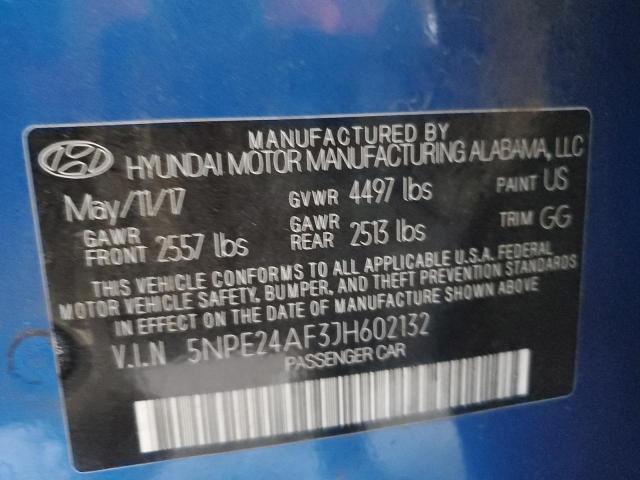 Photo 11 VIN: 5NPE24AF3JH602132 - HYUNDAI SONATA SE 