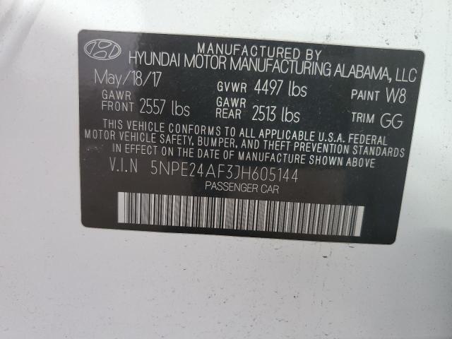 Photo 12 VIN: 5NPE24AF3JH605144 - HYUNDAI SONATA 