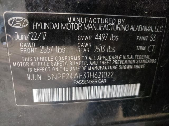 Photo 9 VIN: 5NPE24AF3JH621022 - HYUNDAI SONATA SE 