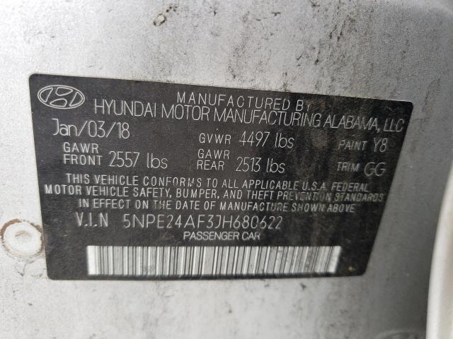 Photo 9 VIN: 5NPE24AF3JH680622 - HYUNDAI SONATA SE 