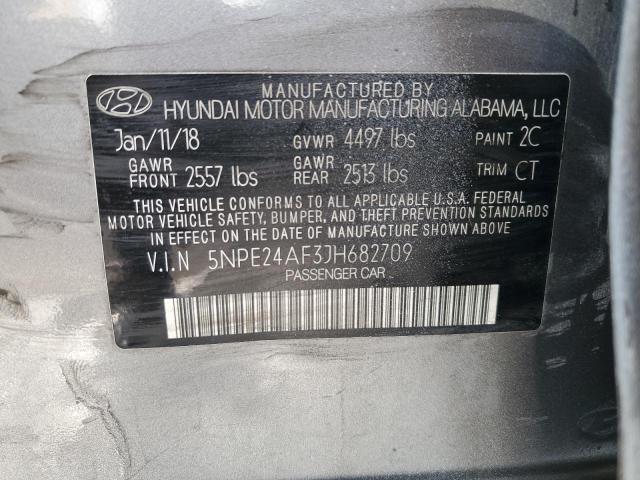 Photo 11 VIN: 5NPE24AF3JH682709 - HYUNDAI SONATA SE 