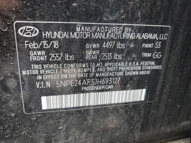 Photo 11 VIN: 5NPE24AF3JH693127 - HYUNDAI SONATA 