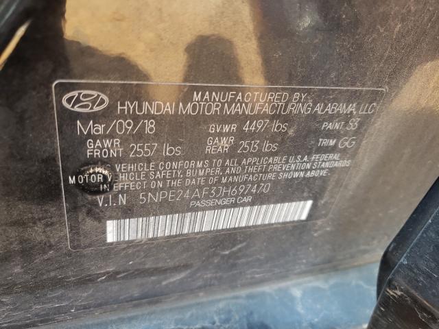 Photo 9 VIN: 5NPE24AF3JH697470 - HYUNDAI SONATA SE 