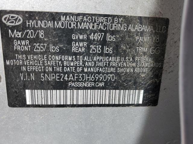 Photo 11 VIN: 5NPE24AF3JH699090 - HYUNDAI SONATA SE 