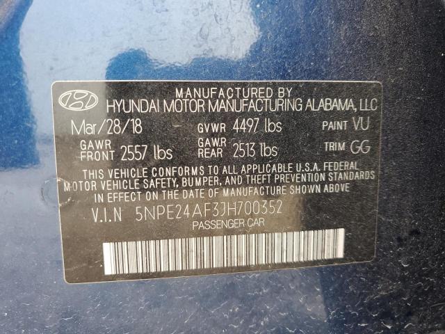 Photo 11 VIN: 5NPE24AF3JH700352 - HYUNDAI SONATA SE 