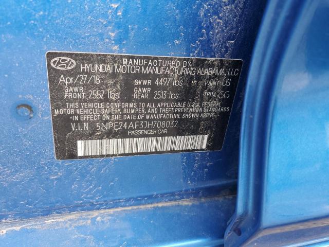 Photo 12 VIN: 5NPE24AF3JH708032 - HYUNDAI SONATA 