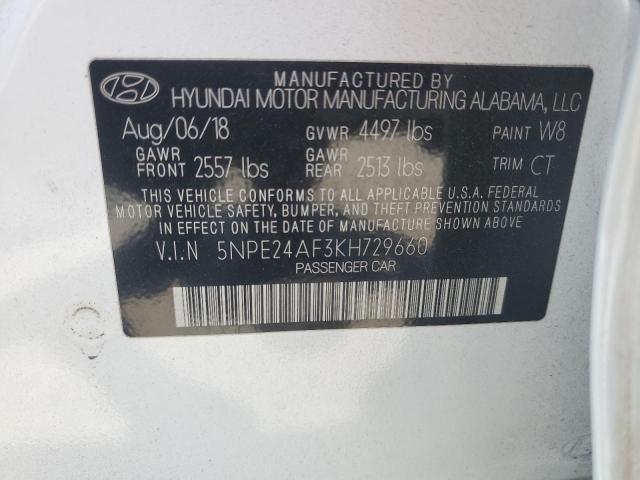 Photo 11 VIN: 5NPE24AF3KH729660 - HYUNDAI SONATA SE 